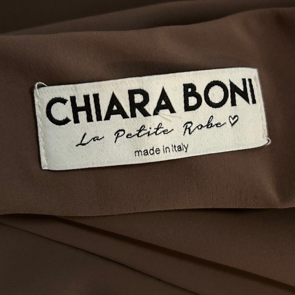 CHIARA BONI $868 Elma Long Sleeve Faux Wrap Cocktail Dress Size 42 (US Size - Picture 7 of 11